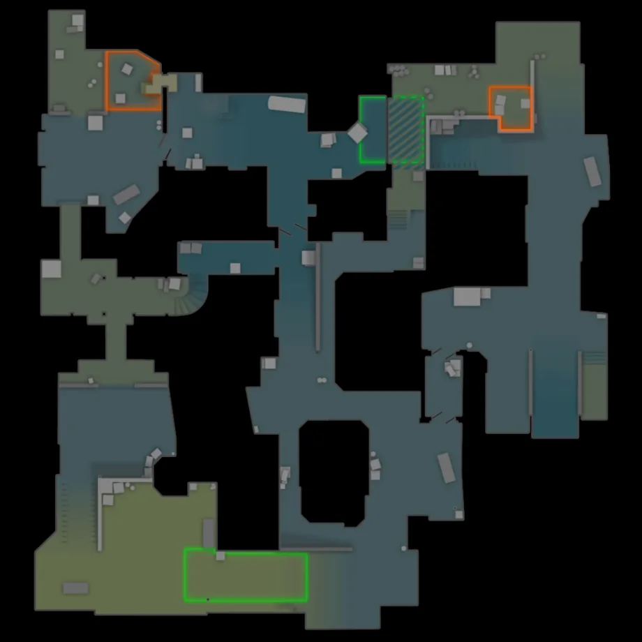 Dust 2 map callouts in CS2